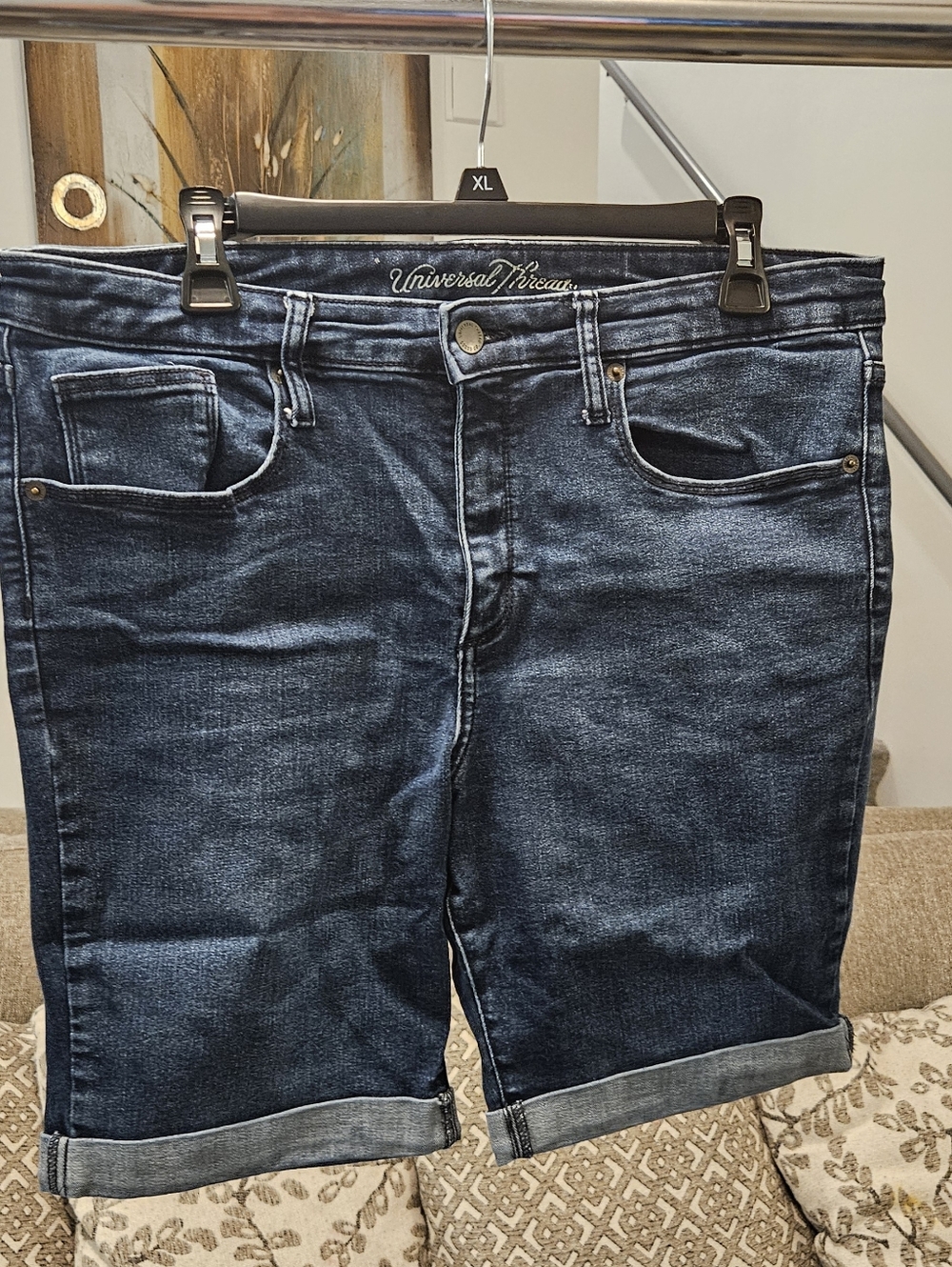 Size 16 Universal Thread Dark Indigo Rolled-Cuff Women's Denim Shorts